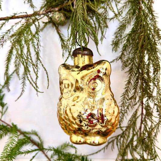 Mercury Glass Christmas Tree Ornament 3"