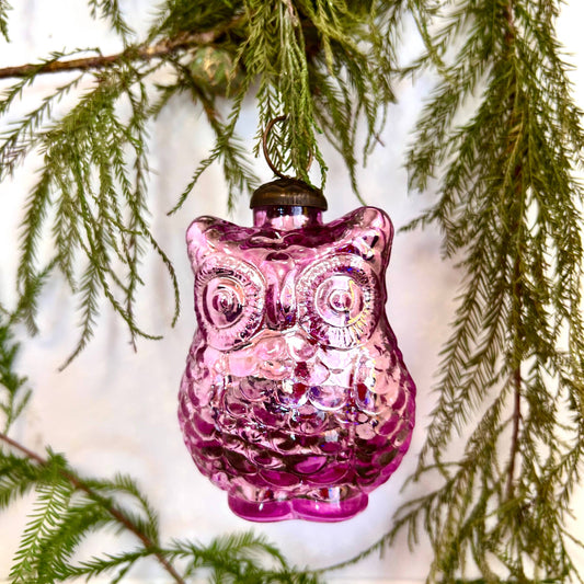 Mercury Glass Christmas Tree Ornament 3"