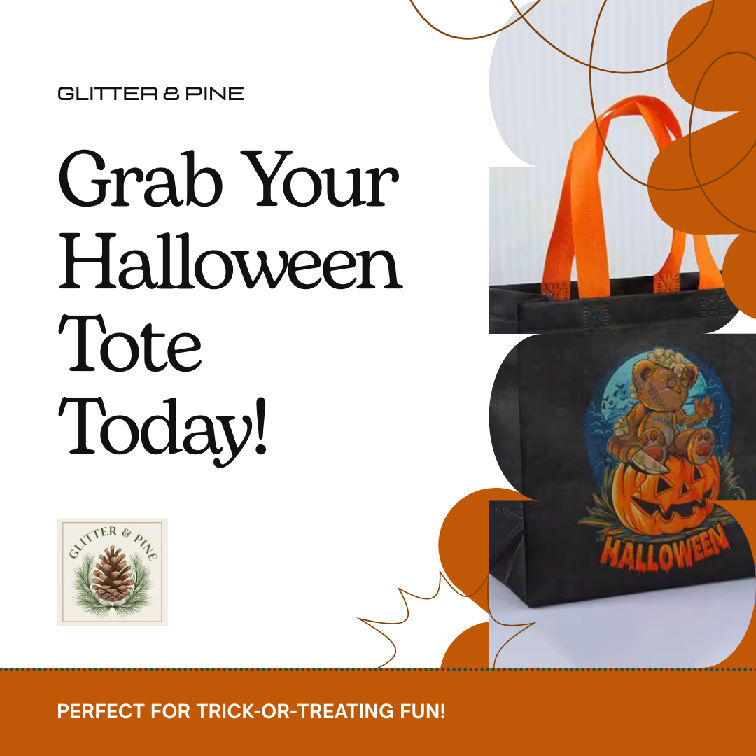 Halloween Kids Treat Tote Bags – 4 Spooky Styles! (Comes in a Pack of 4)